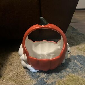 Pumpkin candle holder